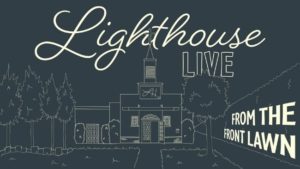 Lighthouse ventura church sketch of the front lawn